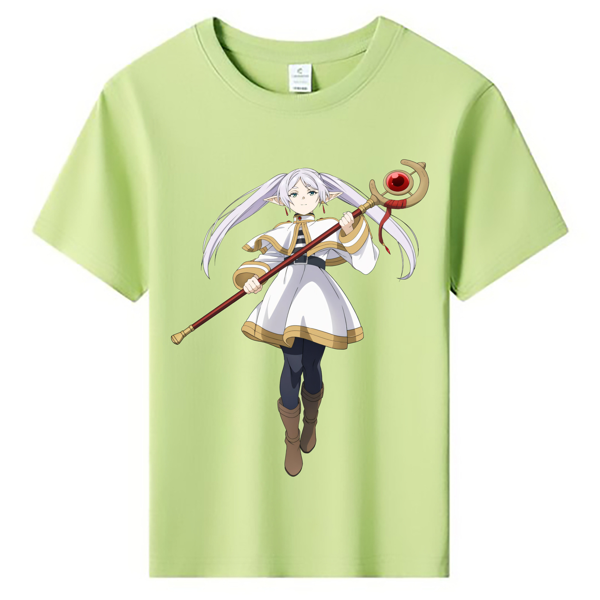 （画像用） 葬送のフリーレン Frieren 綿100％キッズTシャツ（フロントプリント）